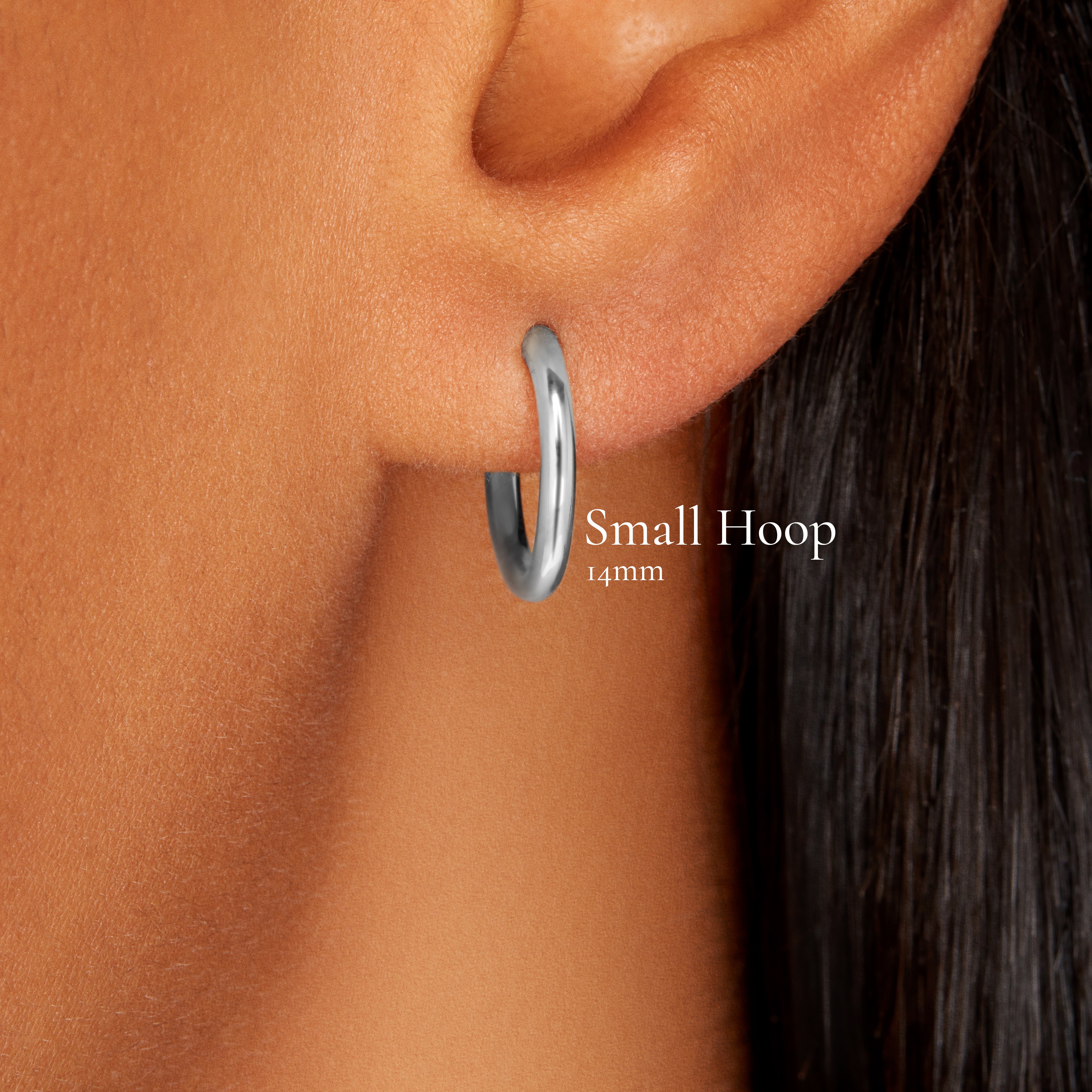 Small Hoop (Solid 18ct White Gold) - Image 3