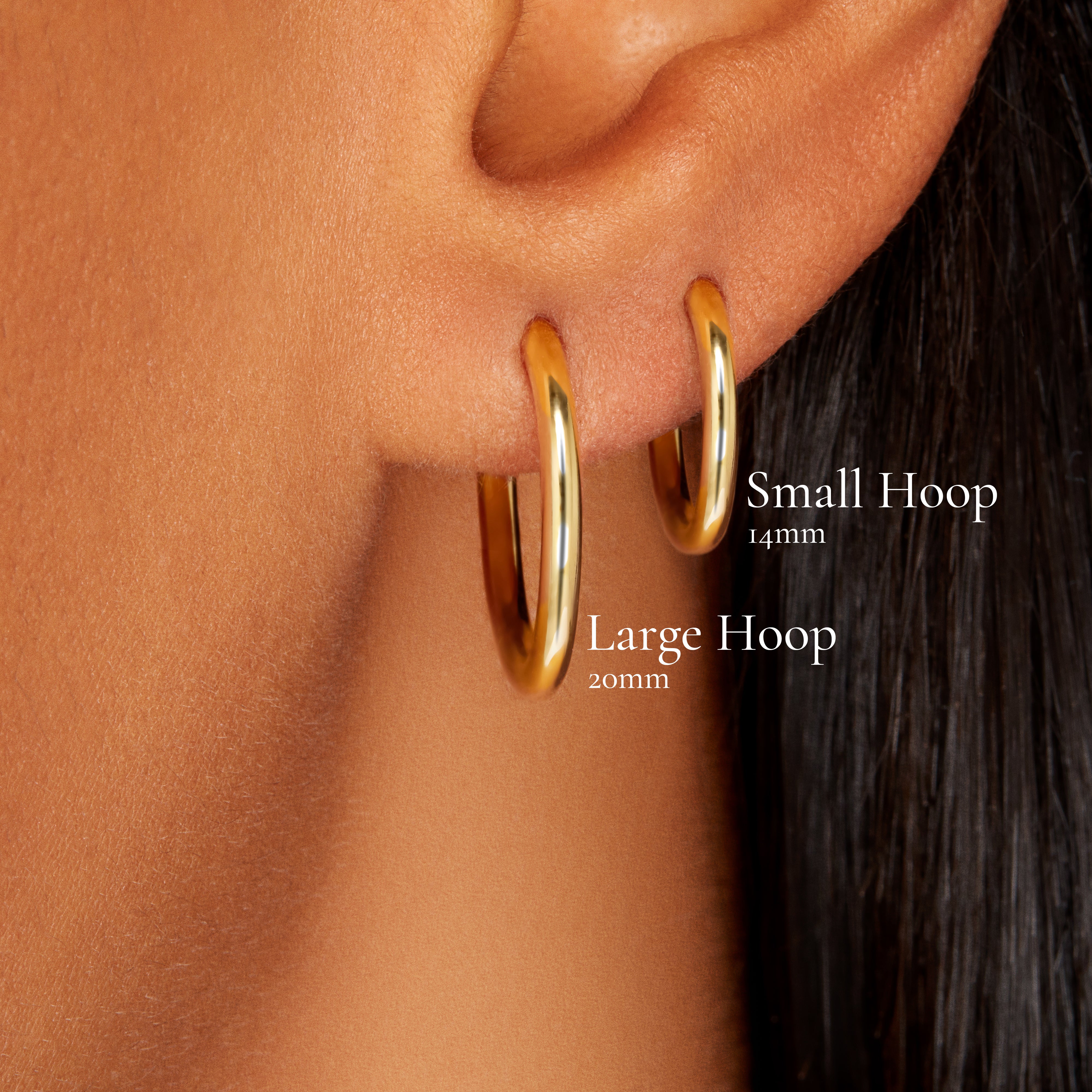 Large Hoops (Solid 18ct Gold) - Image 3